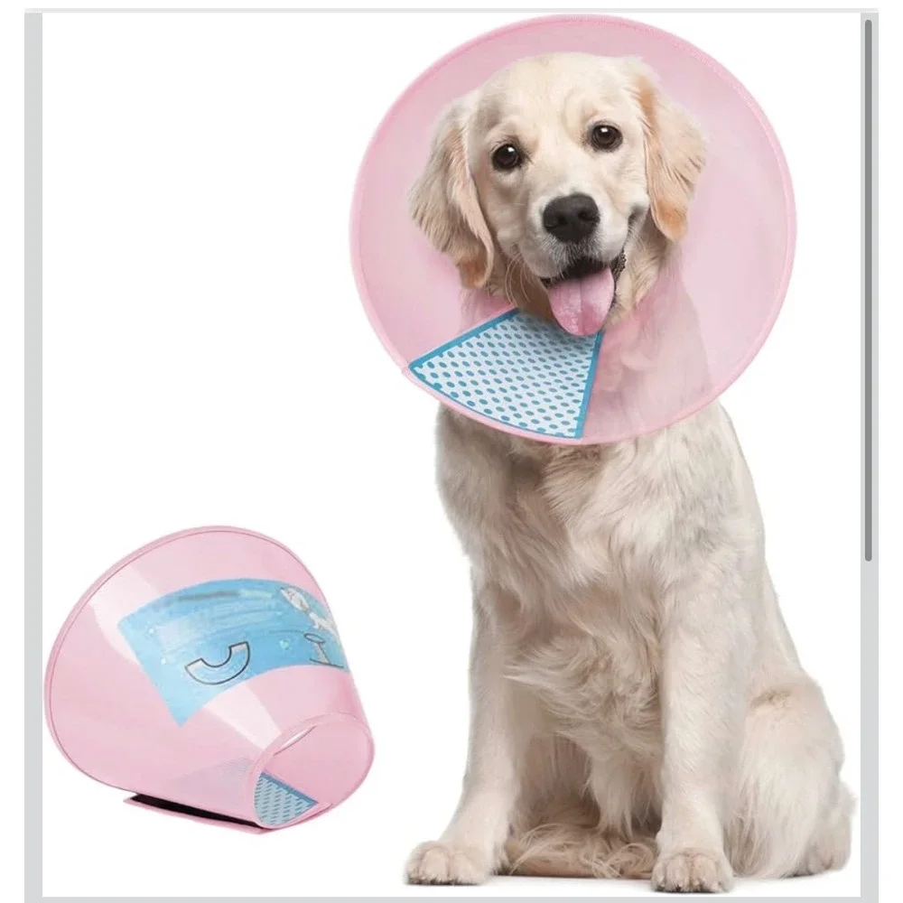 Dog Cone‎ E Collar Adjustable After Surgery Pet Recovery Collar for Large Dogs